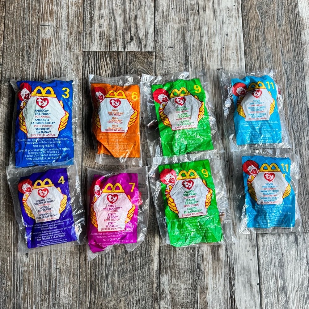 McDonald’s 1999 TY Beanie Babies SEALED Toys - Set Of 8